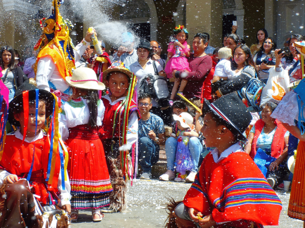celebrate carnival in ecuador
