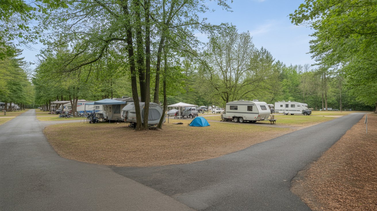 Paved Roads and Packed Soil Campsites